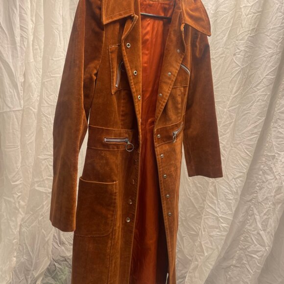 Steampunk jacket womens, vegan suede, small, - Picture 6 of 8